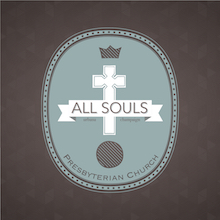 All Souls Logo on brown background