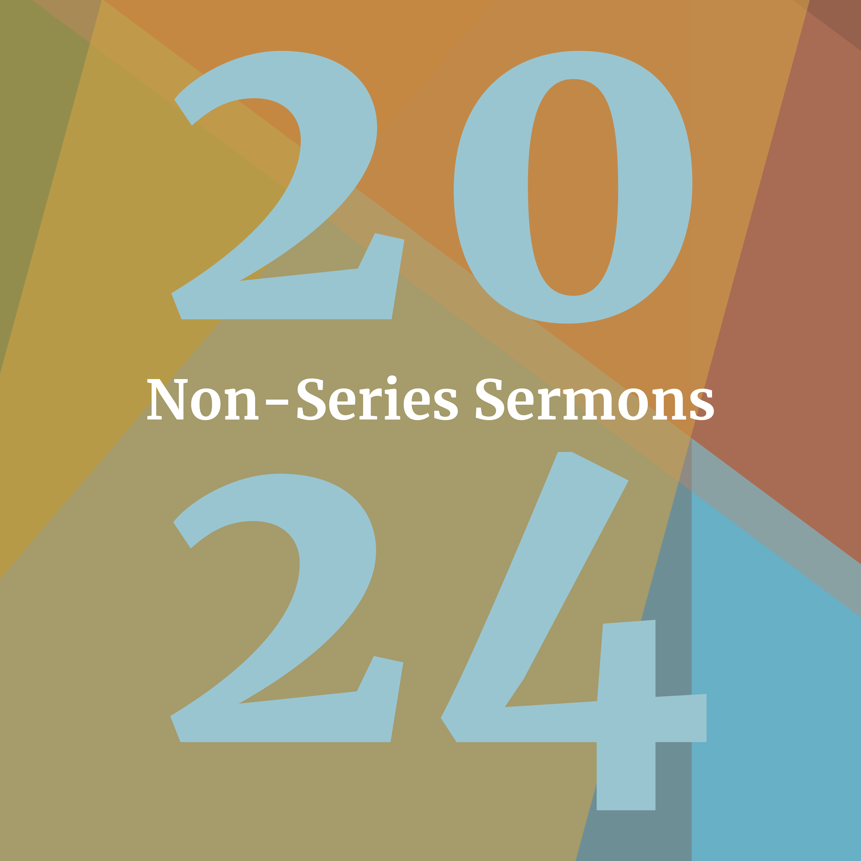 the words Non-Series Sermons 2024 on a colorful background
